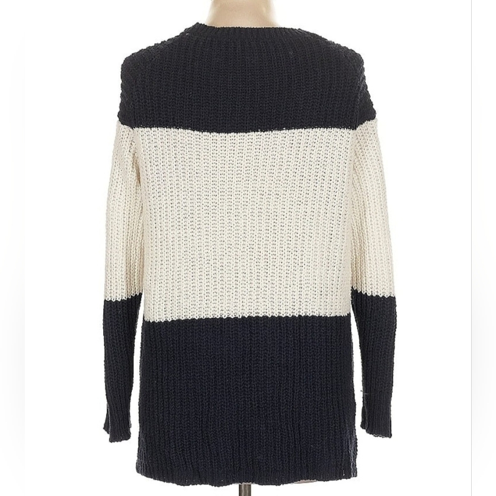 J. CREW Sailor Large Stitch Sailor Navy and Ivory Striped Sweater - Picture 3 of 4